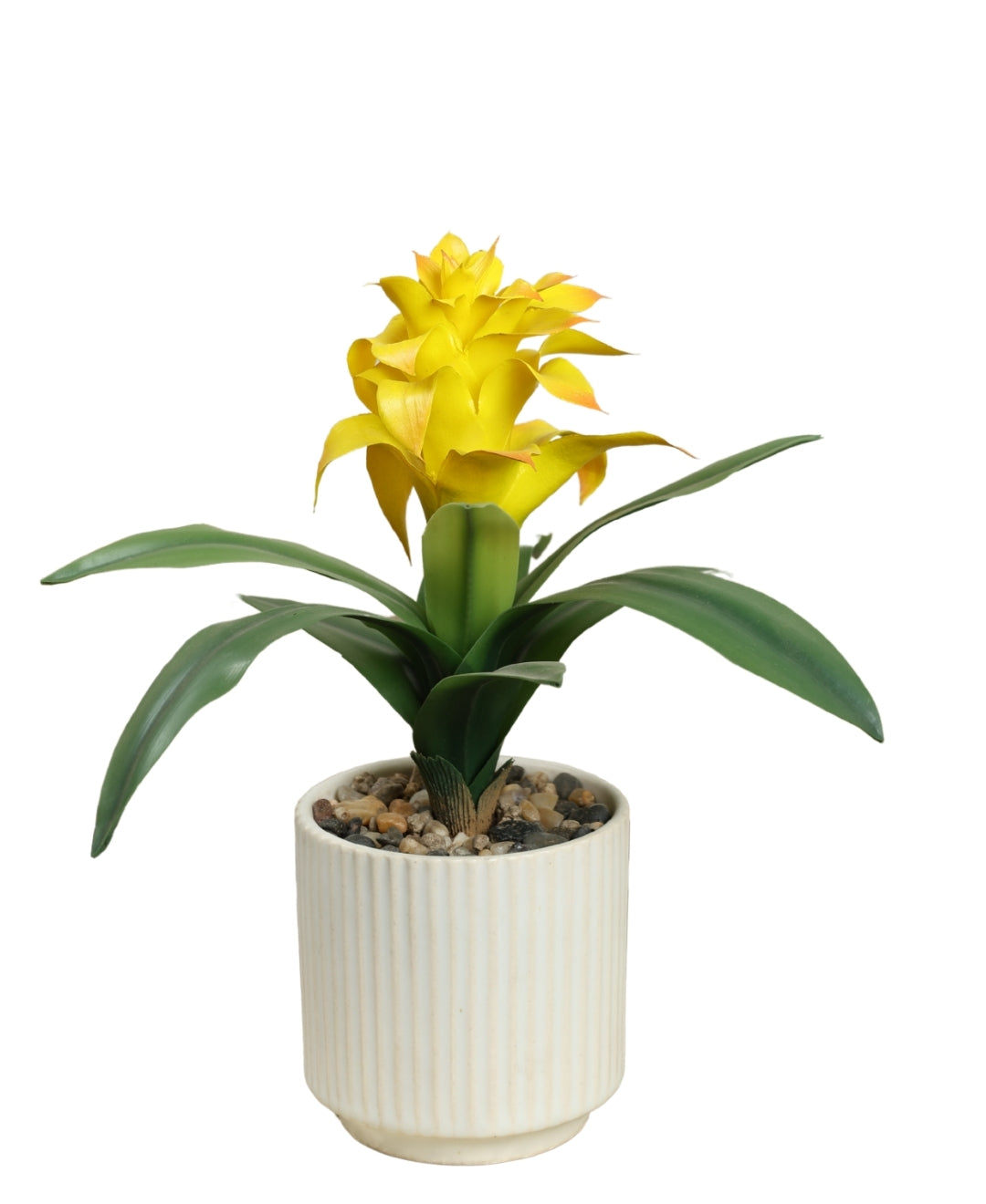 Medium Artificial Flowering Bonsai In White Pot- A Touch Of Elegance And Color