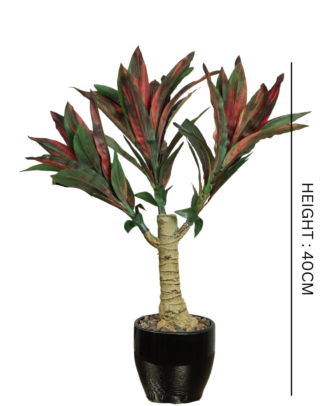 Graceful Croton Artificial Bonsai In Ceramic Pot