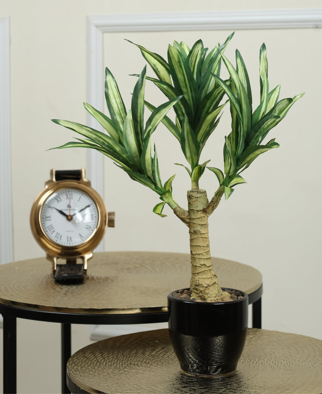 Graceful Croton Artificial Bonsai In Ceramic Pot