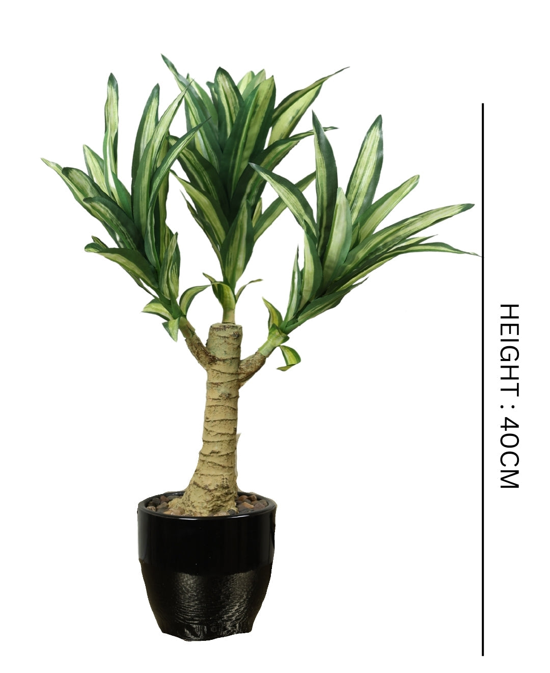 Graceful Croton Artificial Bonsai In Ceramic Pot