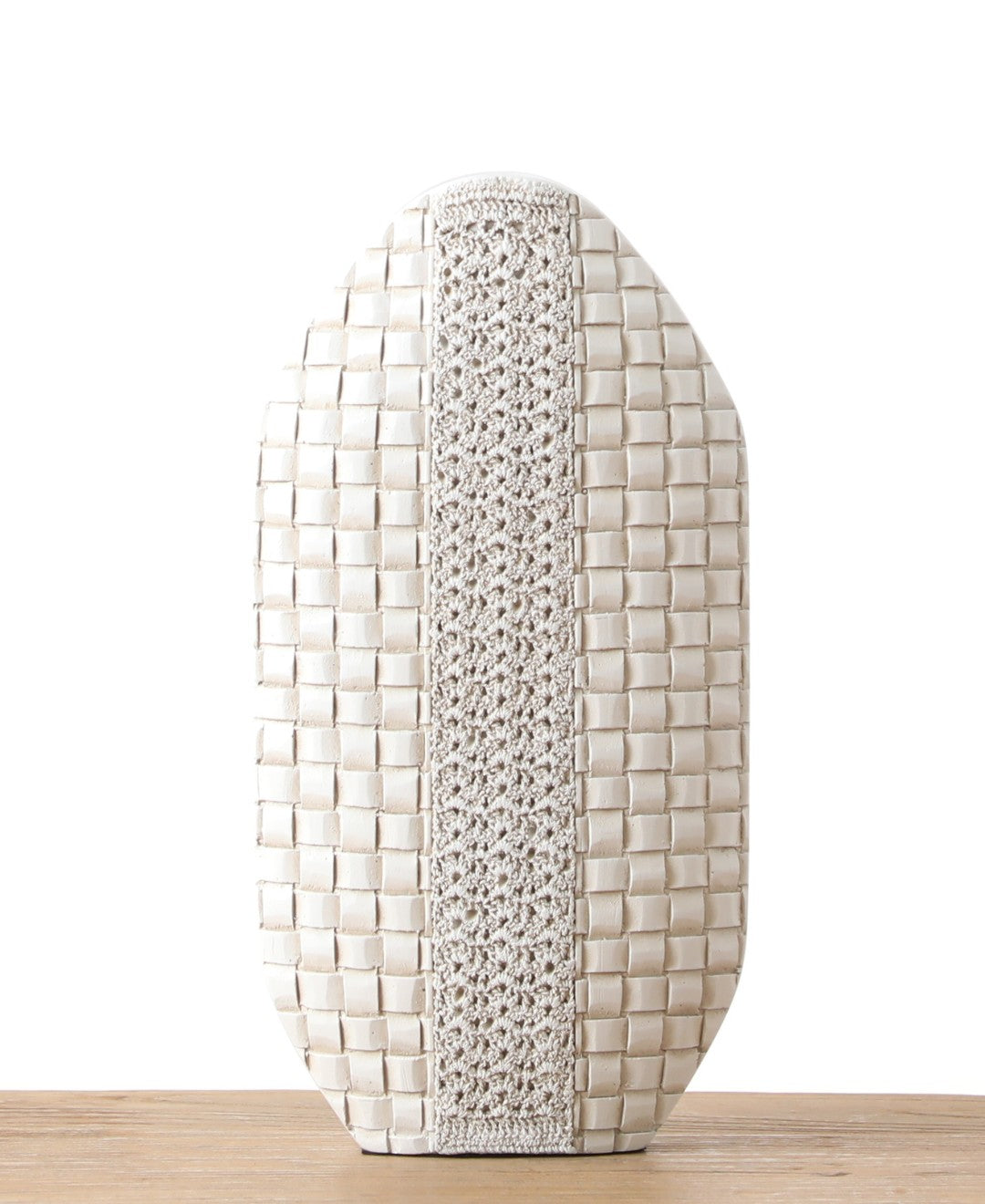 Elara Column Woven Resin Vase