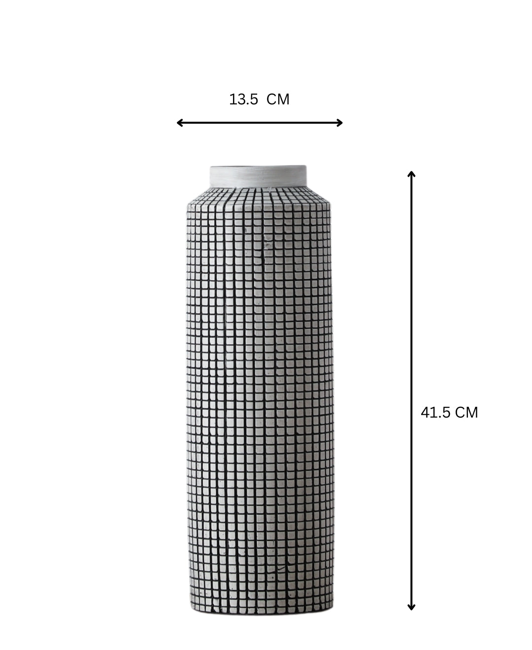 Mosaic Cylindrical Shaped Resin Vase - Small