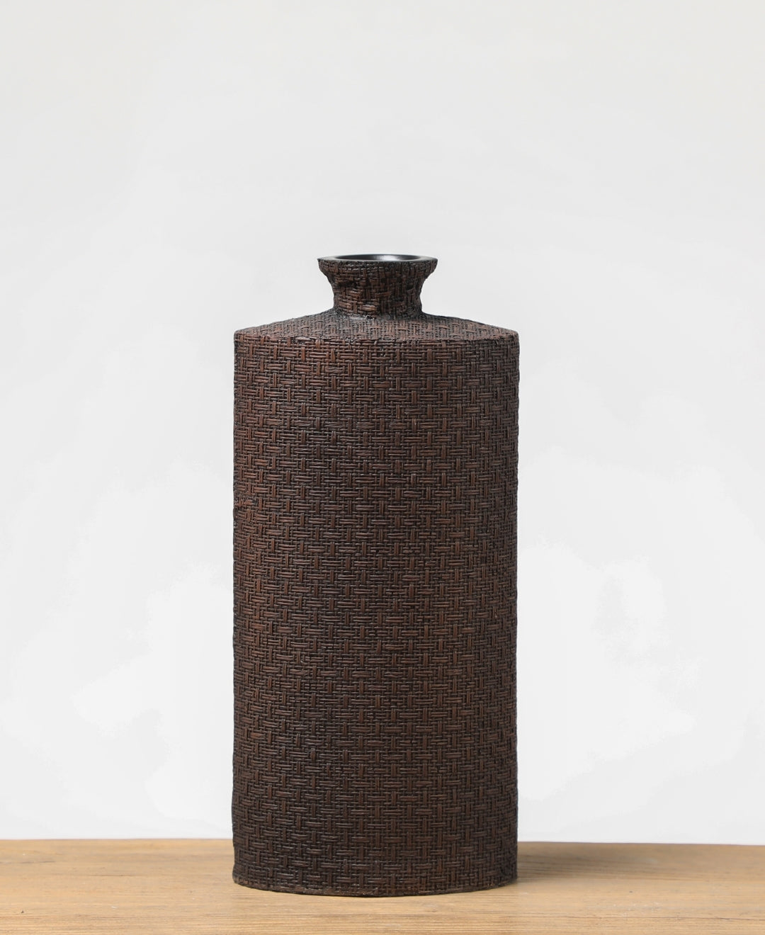 Textured Weave Resin Vase- Small