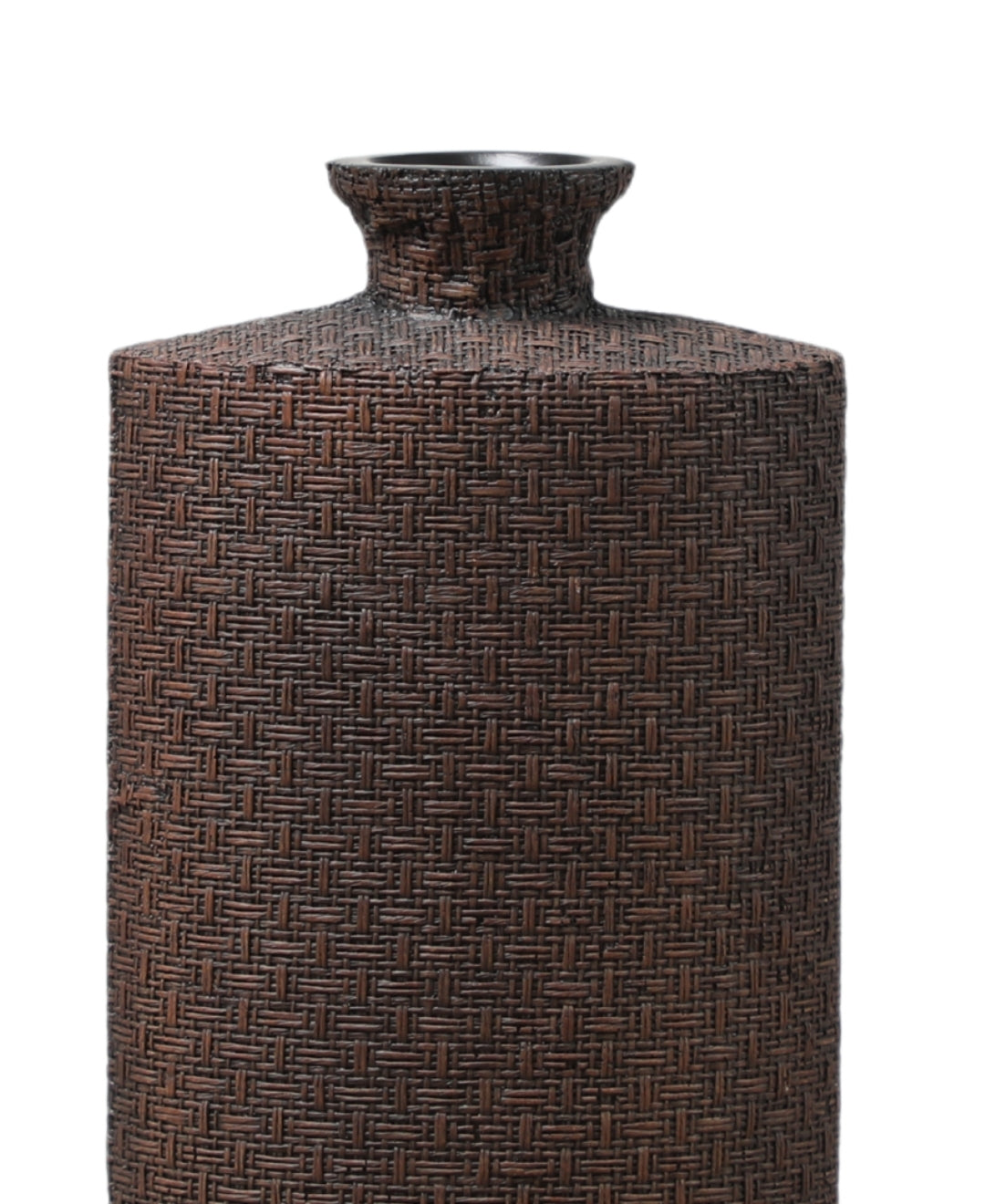 Textured Weave Resin Vase- Small