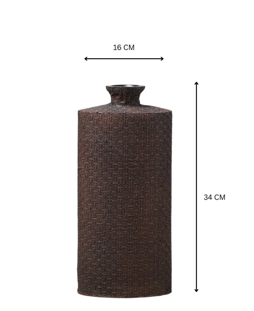 Textured Weave Resin Vase- Small