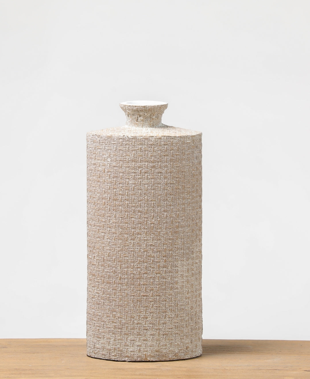 Textured Weave Resin Vase- Small