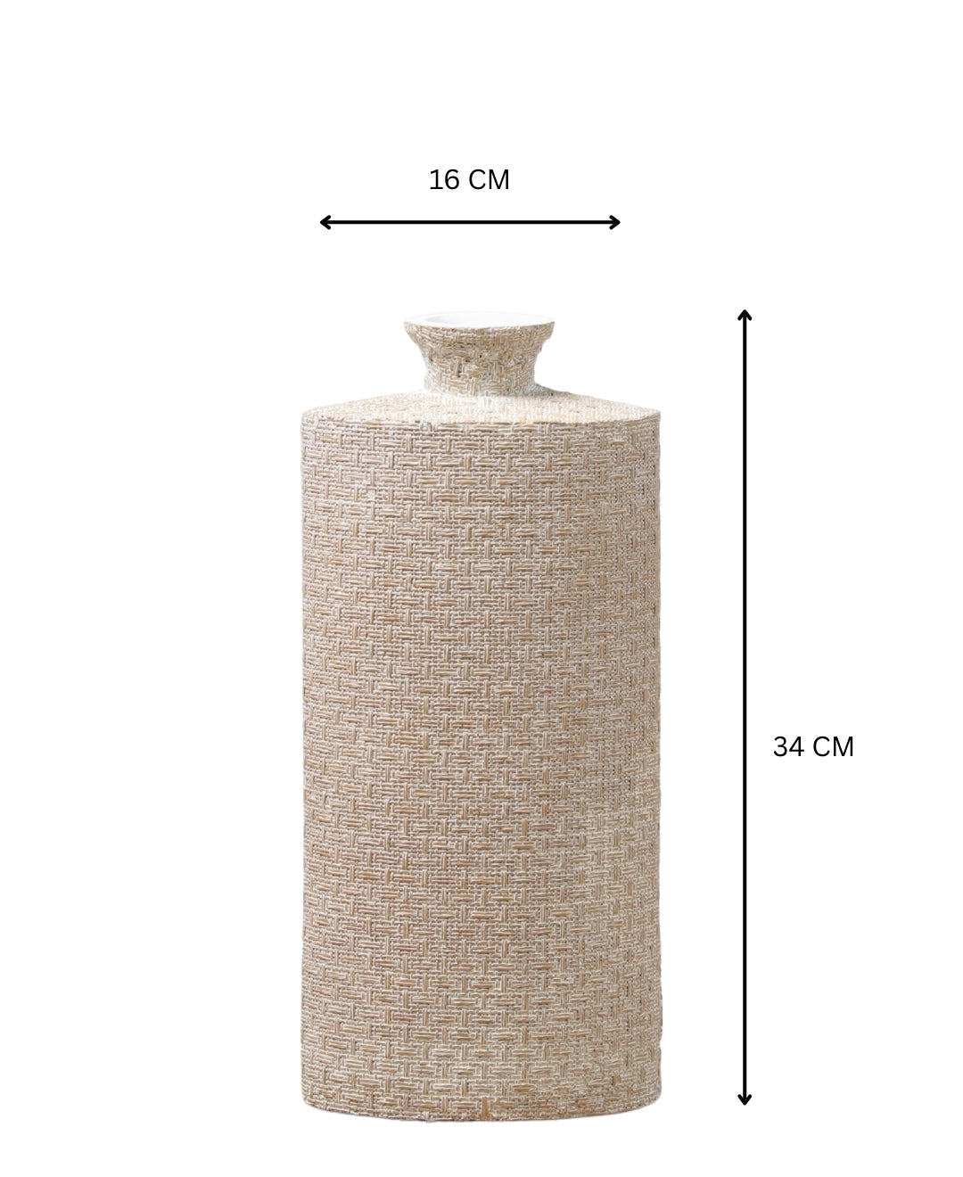Textured Weave Resin Vase- Small