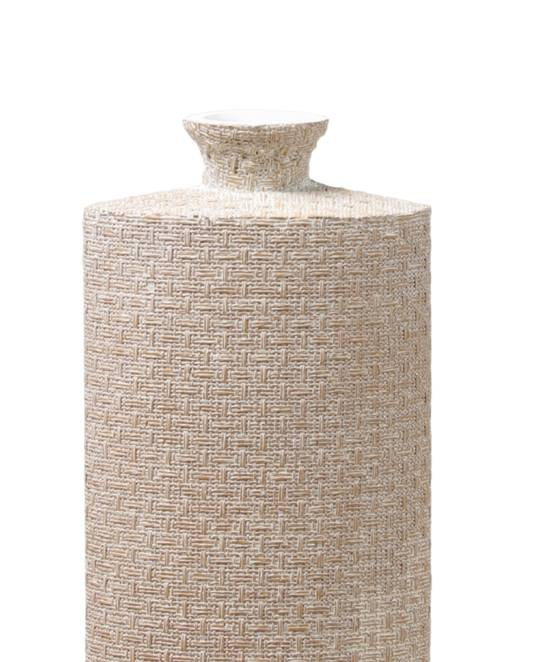 Textured Weave Resin Vase- Small