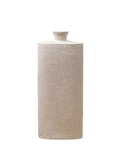 Textured Weave Resin Vase- Medium