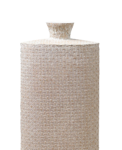 Textured Weave Resin Vase- Medium