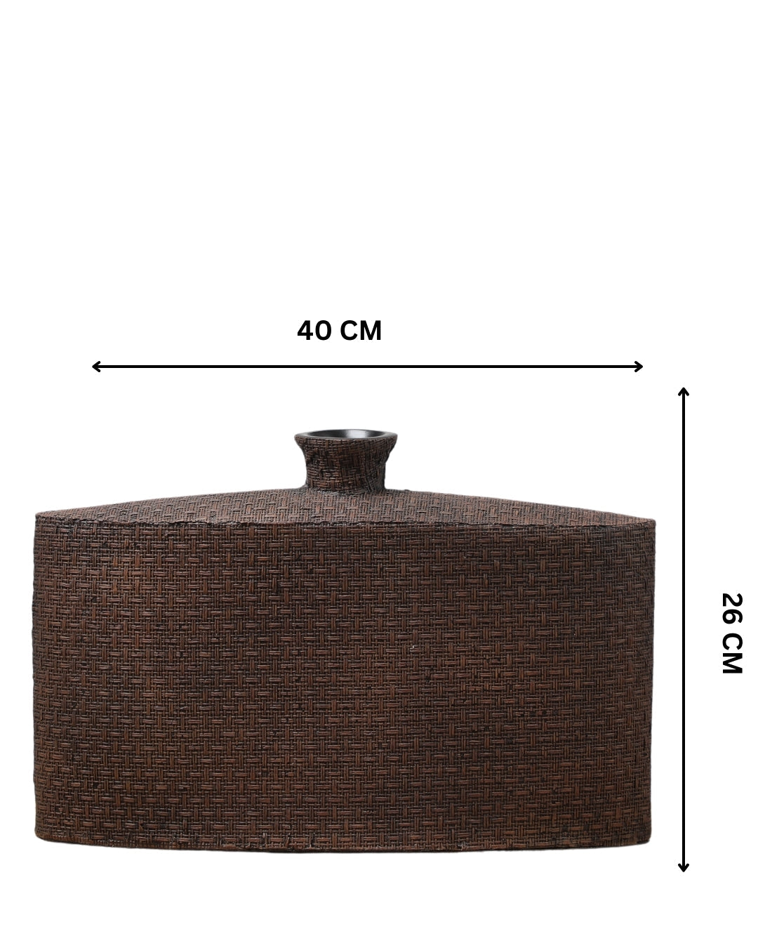 Textured Weave Resin Vase- Large