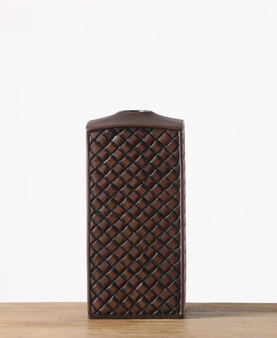 Lattice Texture Resin Vase Rectangular Charm
