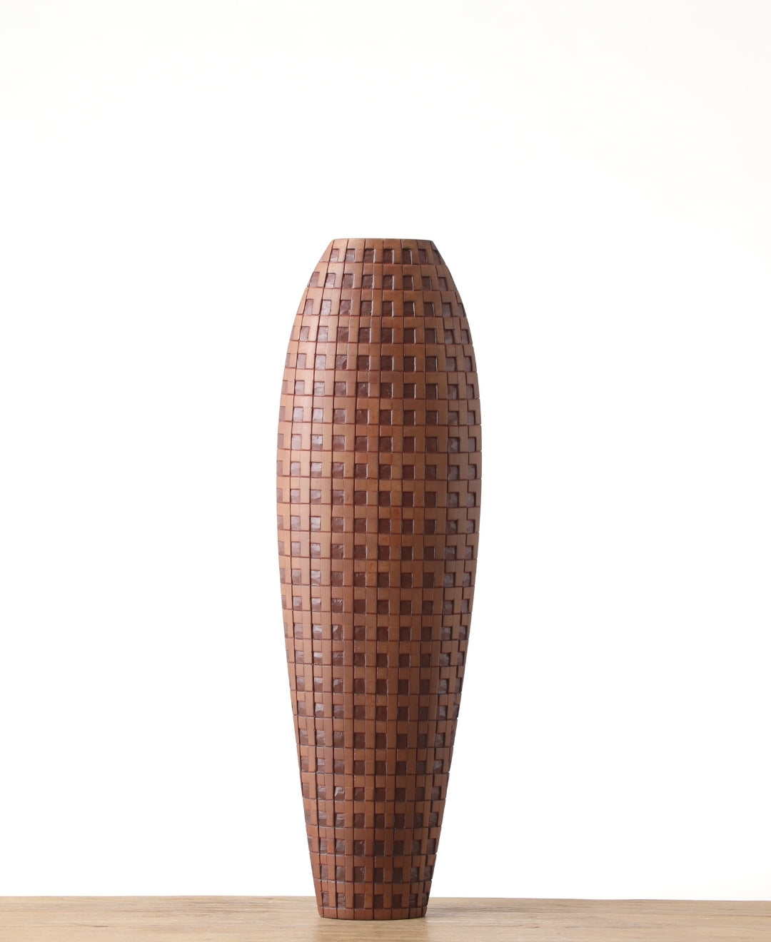 Woven Grid Resin Vase Large
