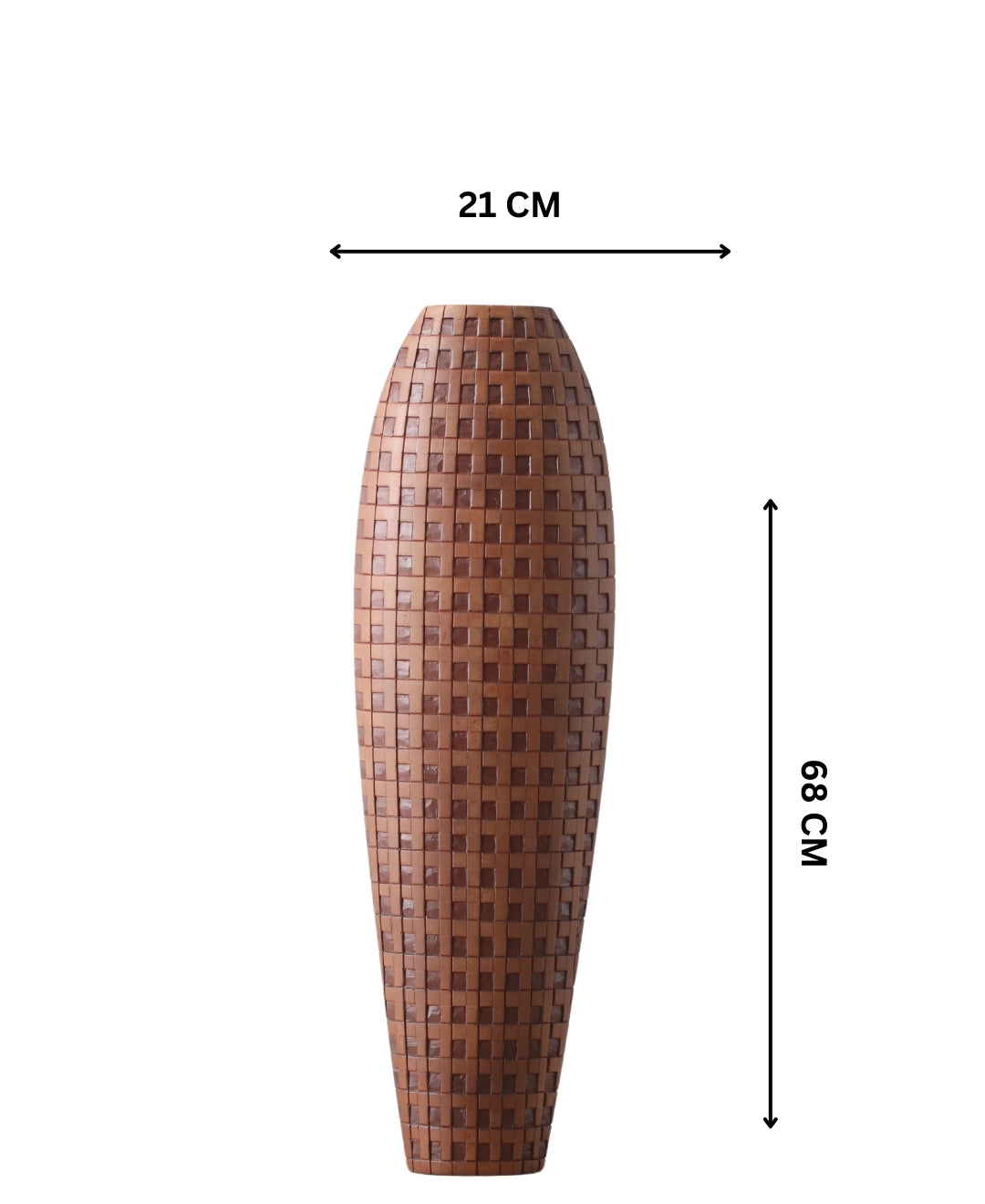 Woven Grid Resin Vase Large
