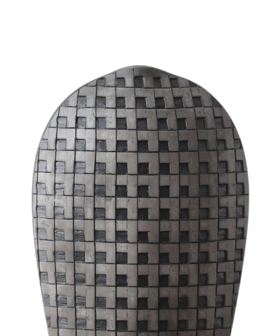 Tapered Woven Grid Resin Vase Dual Tone Finish (Small)