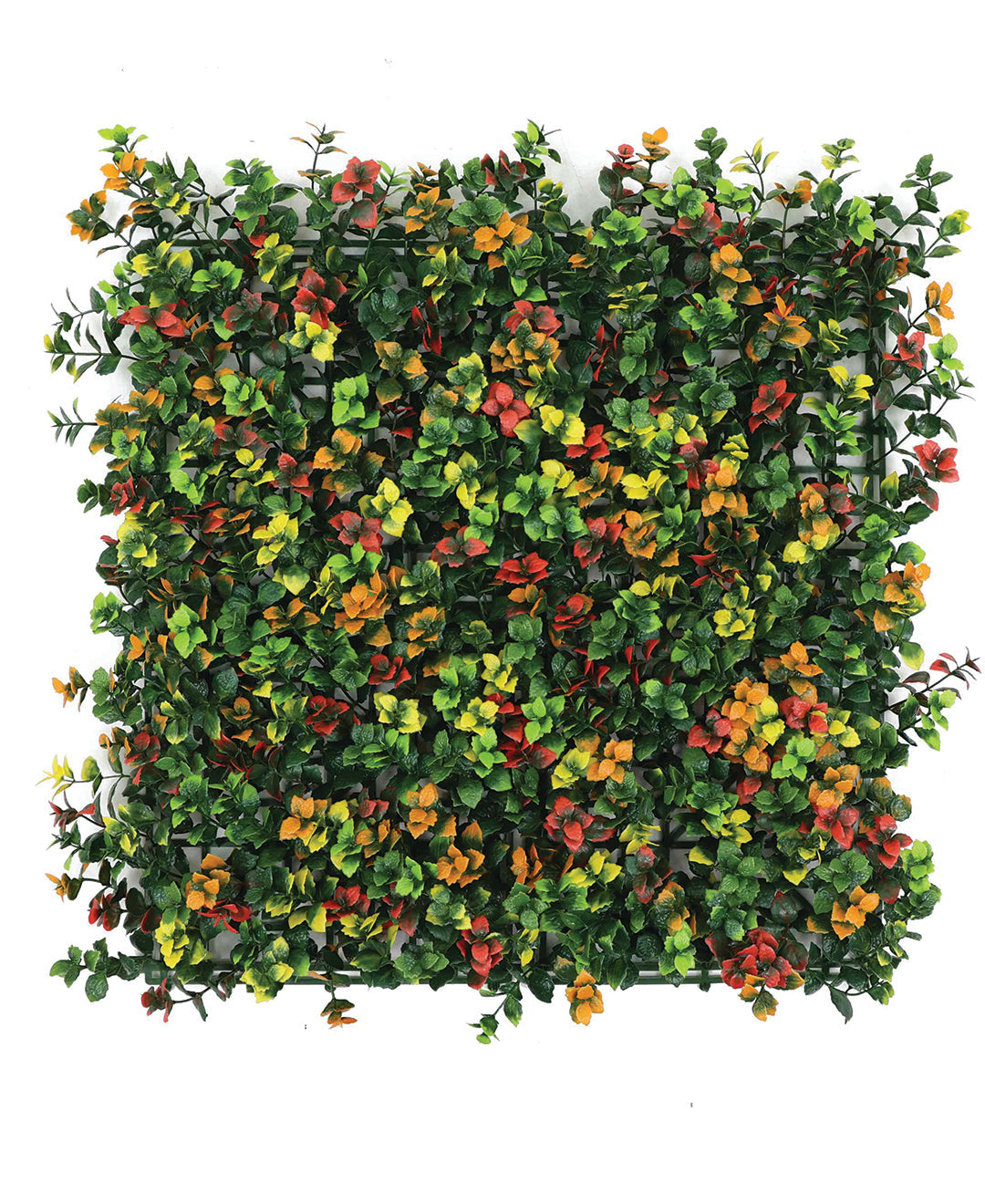 Multicolor Shaded Leaves Artificial Vertical Garden Wall Tile