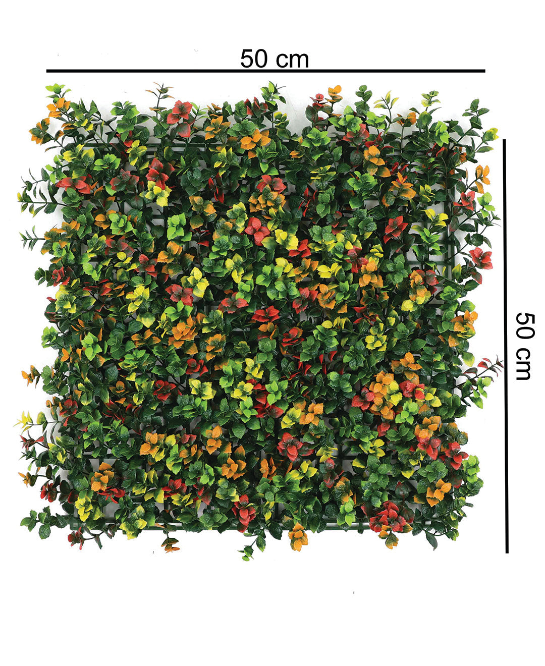 Multicolor Shaded Leaves Artificial Vertical Garden Wall Tile