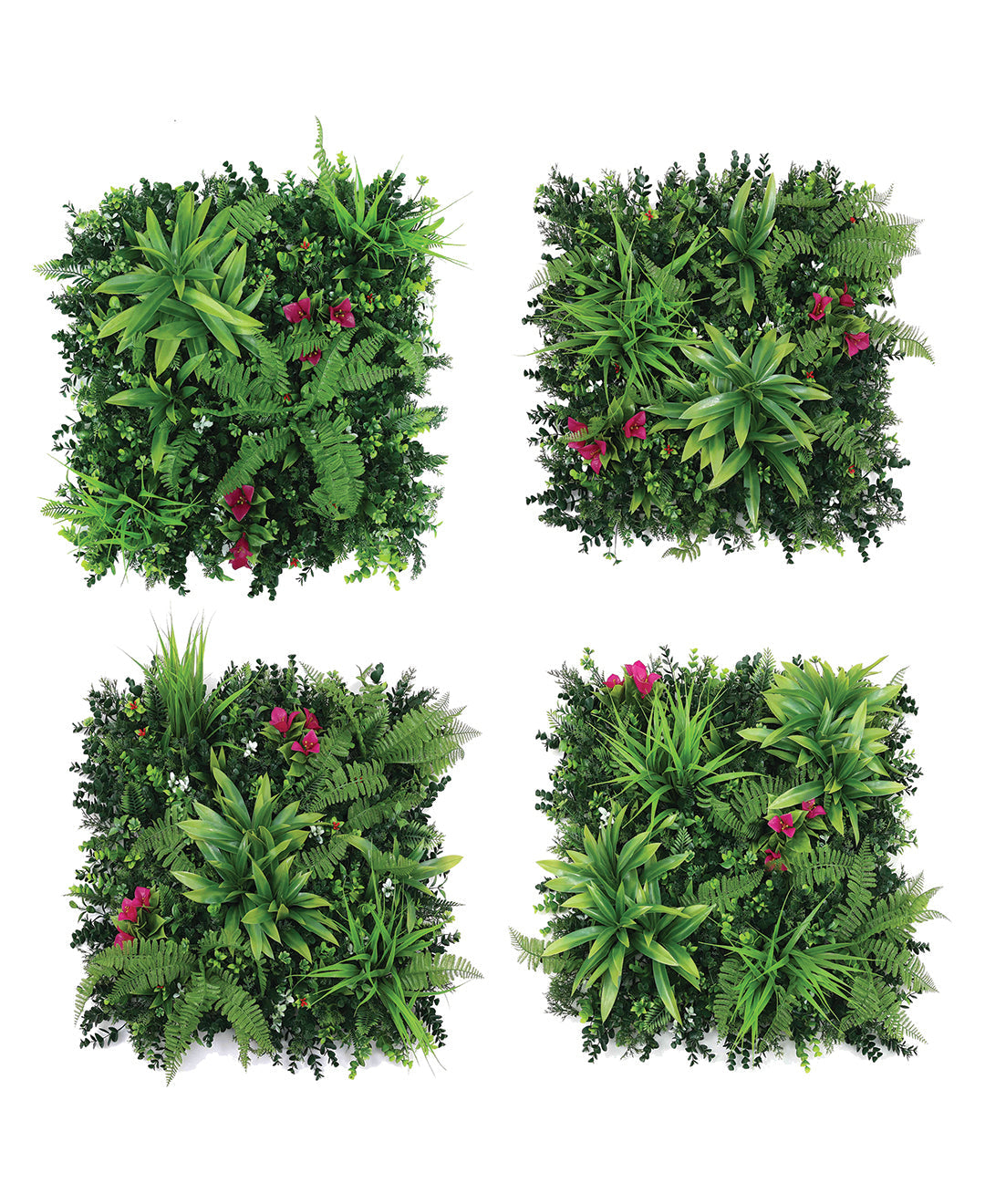 Elite Lush Pane With Pink Accents Vertical Garden Wall Tile