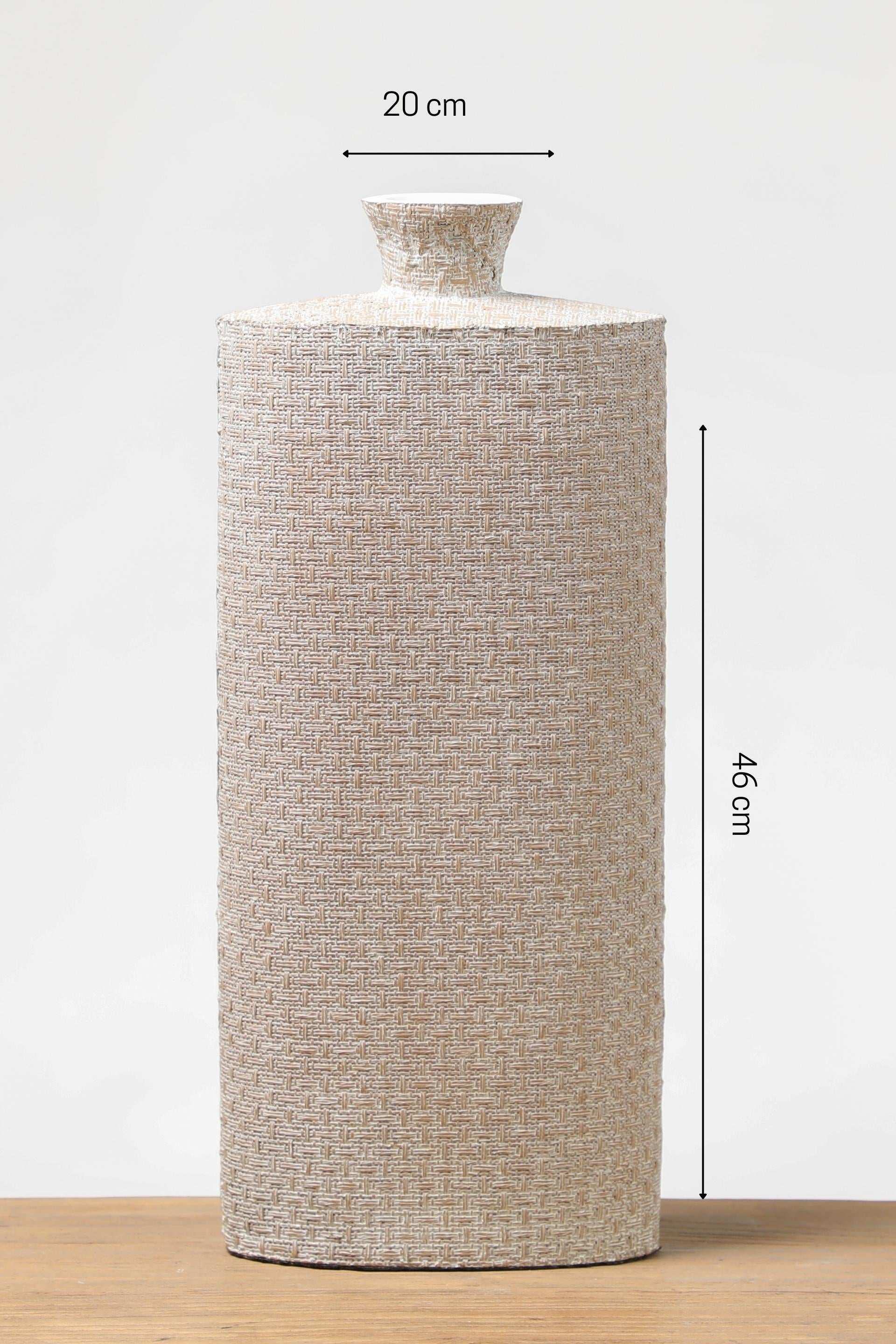 Cylinder shape resin flower vase for your home or office decor-Brown