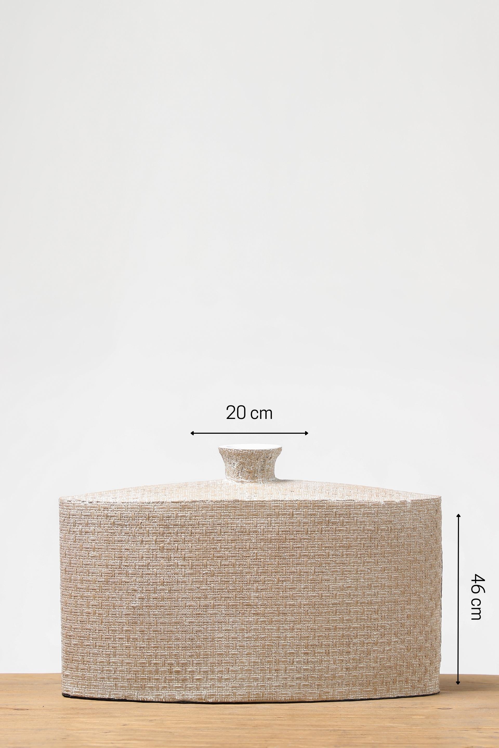 Cylinder shape resin flower vase for your home or office decor-Brown