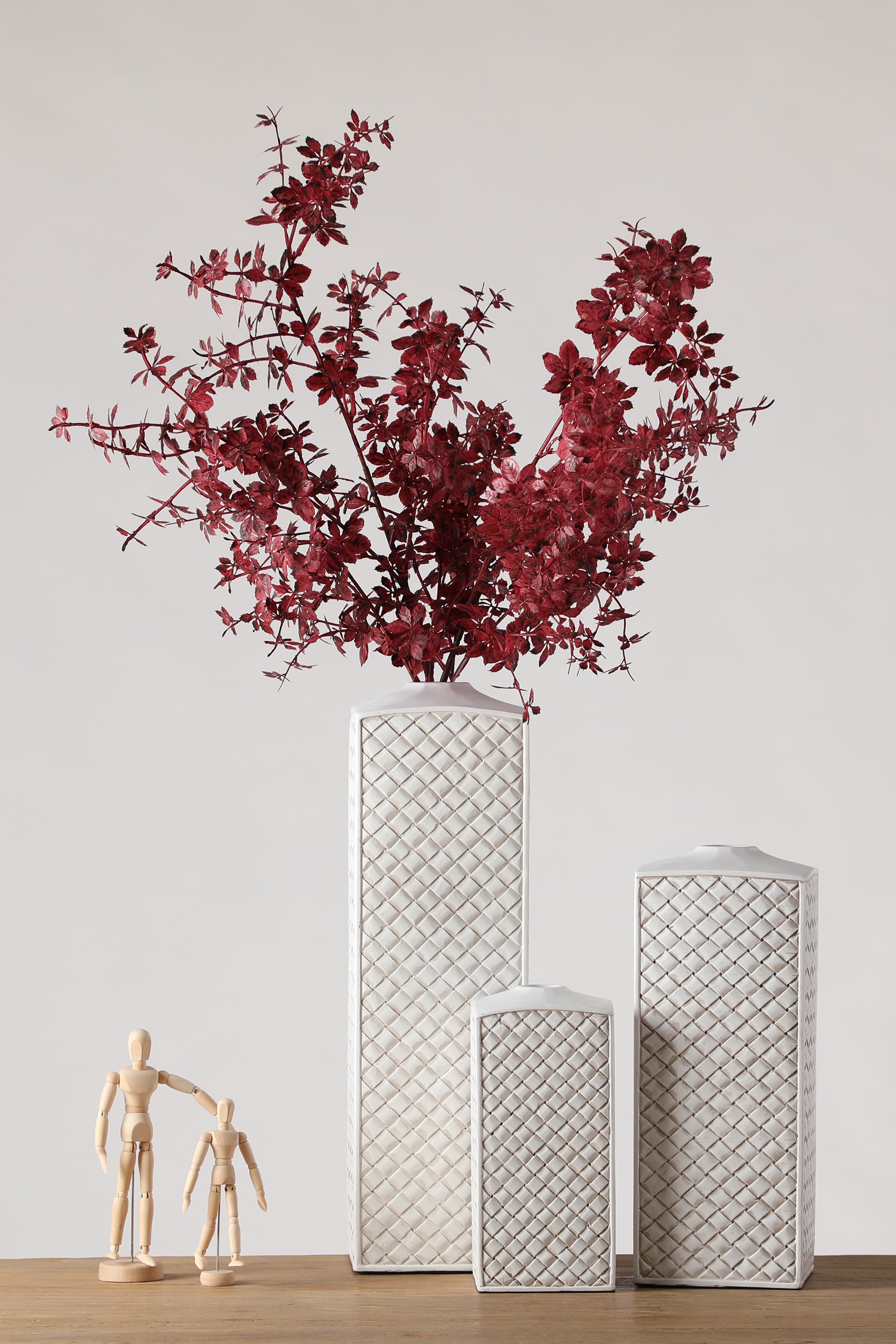 Tall and rectangular in shape resin vase for your home or office decor