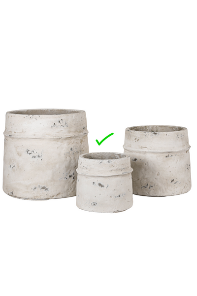 Oversized Rustic Resin Vases - White