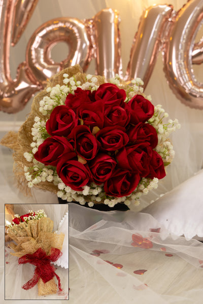 Everlasting Elegance: Red Rose Bouquet - Perfect Valentine’s Day Gift