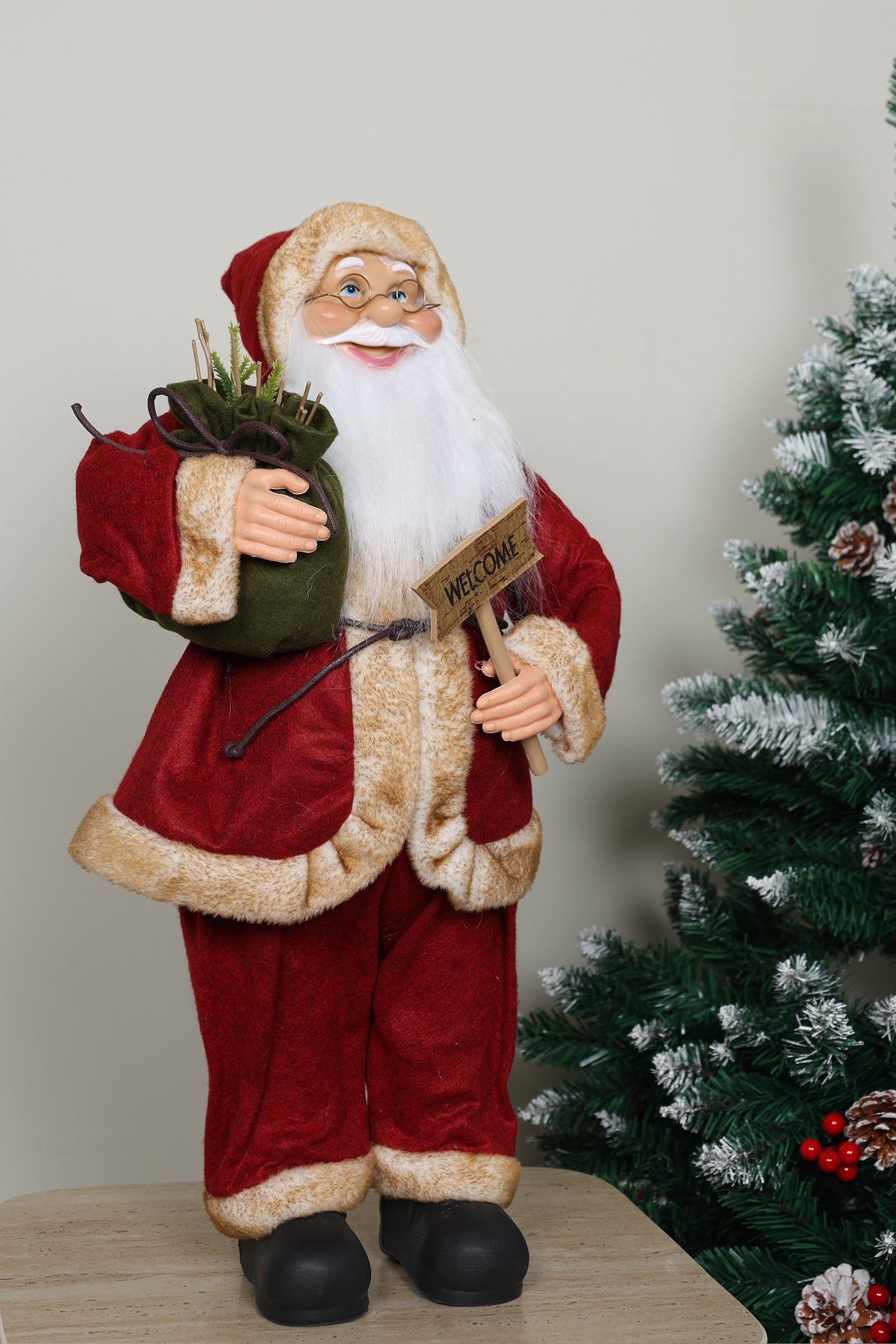 Christmas Festive Rustic Santa Claus - 2 FT