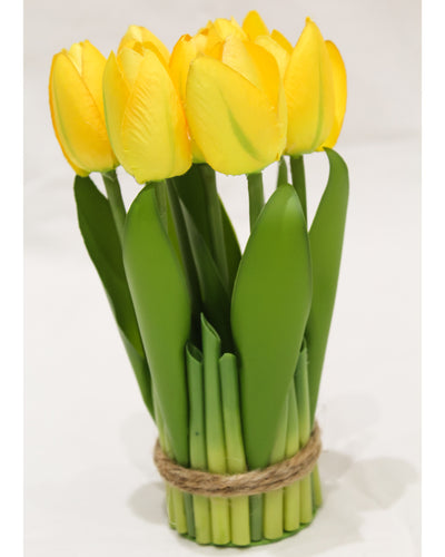 PolliNation Stunning Artificial Tulip Flower Bunch For Valentine Gift To Your Love Ones (Pack of 1 )