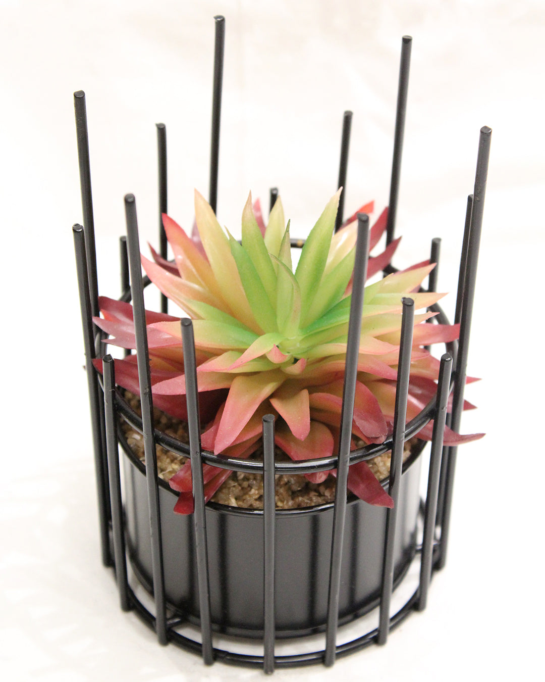 Home Buddy! Artificial succulent Bonsai in metal Pot for your friends