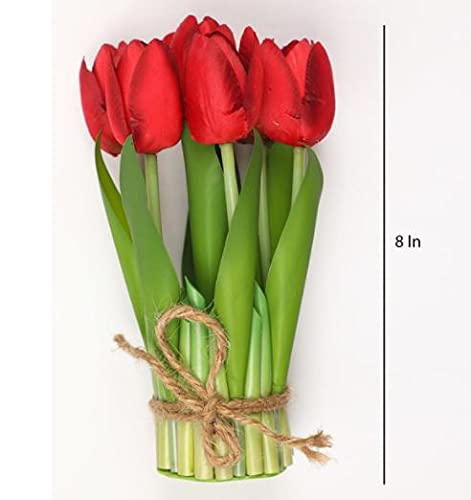 PolliNation Stunning Artificial Tulip Flower Bunch For Valentine Gift To Your Love Ones (Pack of 1 )