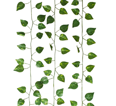 Stunning Artificial Creeper Green Begonia Garland | Home Décor Large (Pack of 3 Strings, 6 feet)