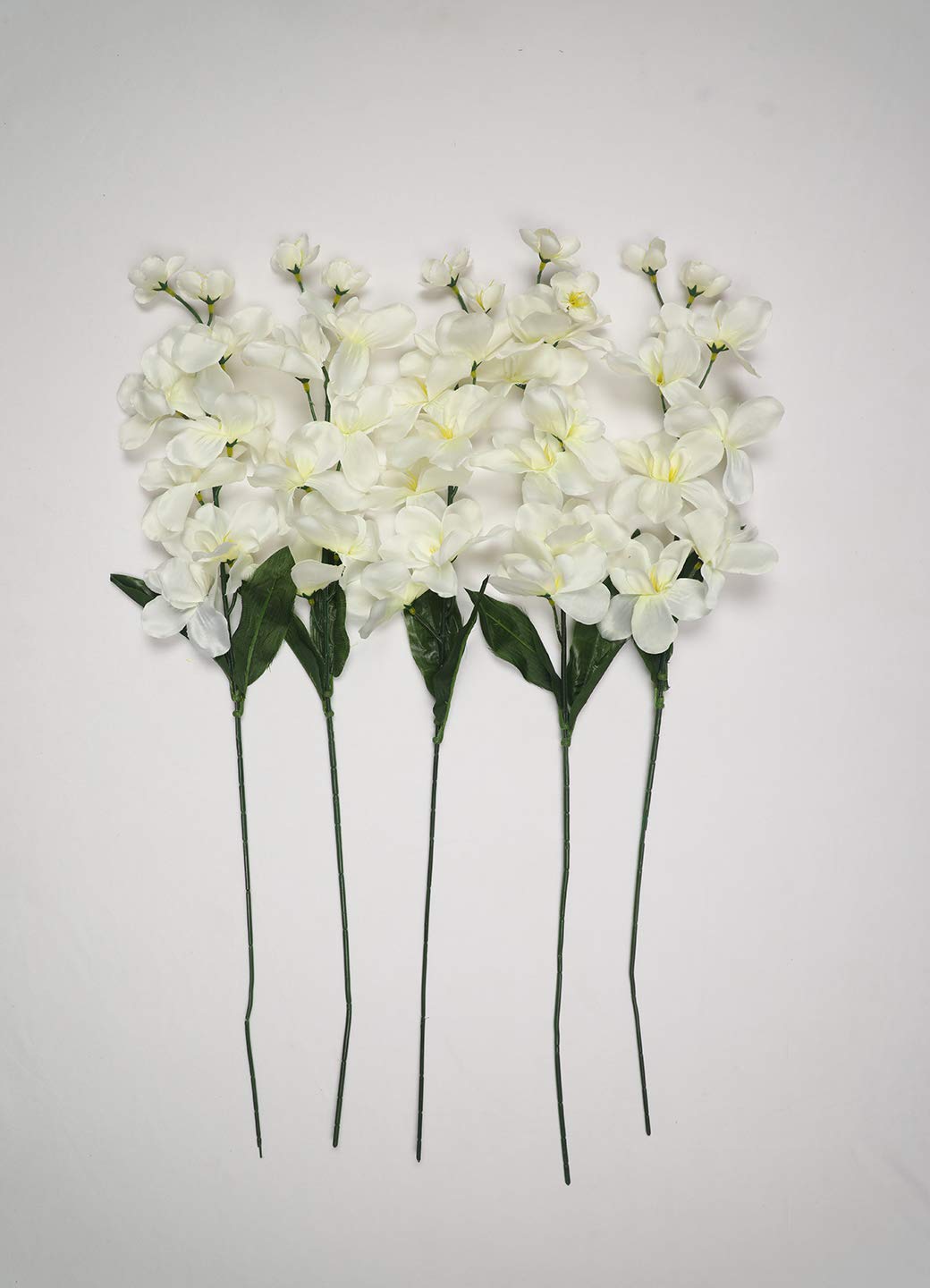 PolliNation Artificial Orchid Flowers without Pot for Home Decoration (Pack Of 5, 26 Inch)