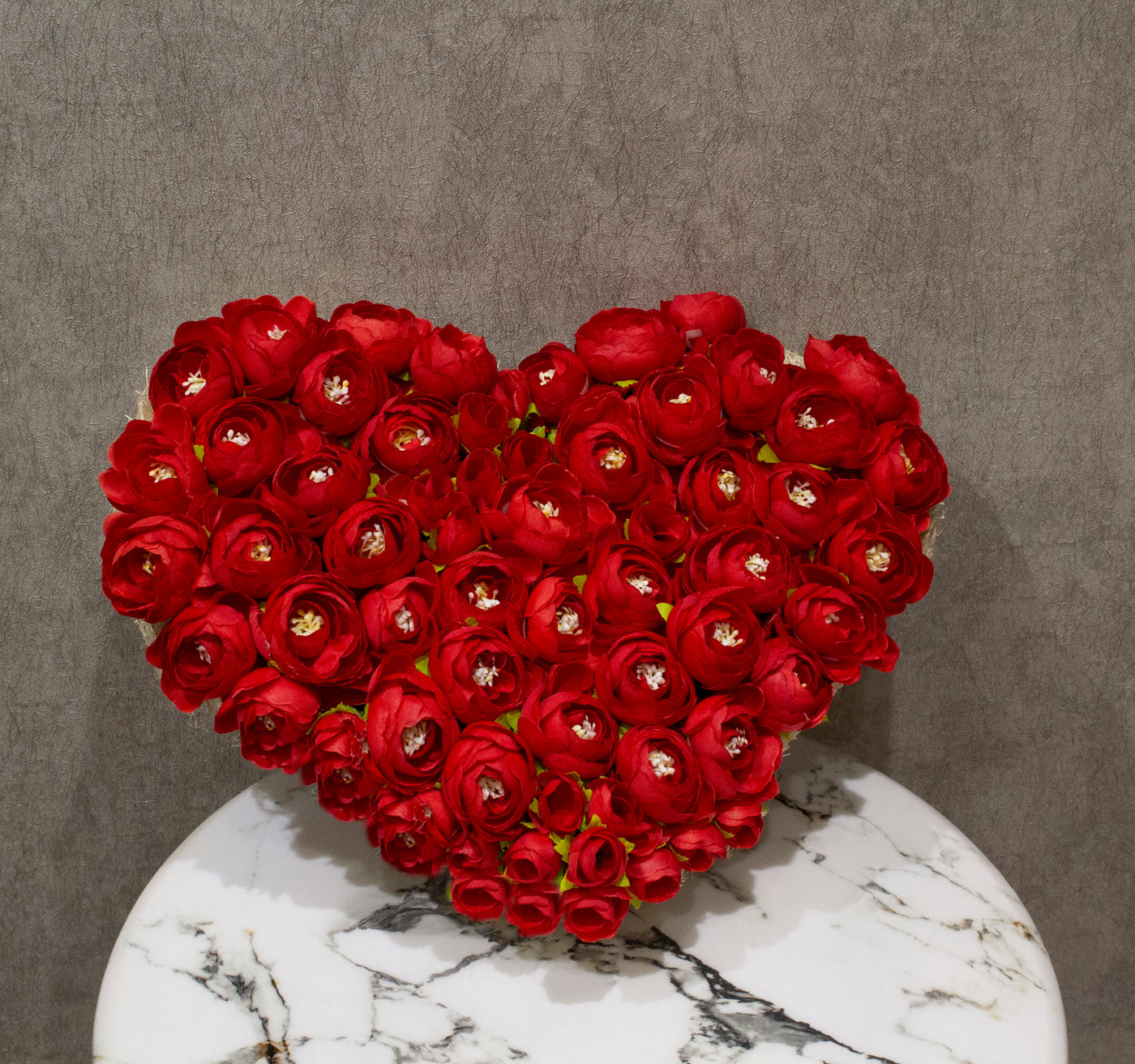 PolliNation Red Roses Heart Shape Bouquet For Valentine Gift