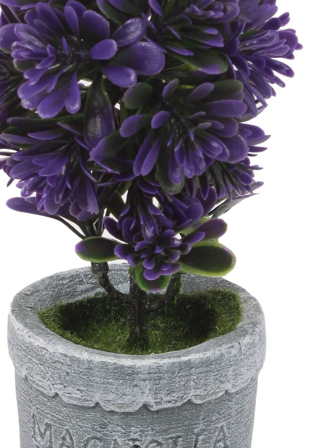 PolliNation Decorative Artificial Yellow Bonsai with Grey Resin Pot for Gifting Home Decor (Pack of 1, L 9 x W 9 X H 20 cm ) - Artificial Flowers & Plants - PolliNation