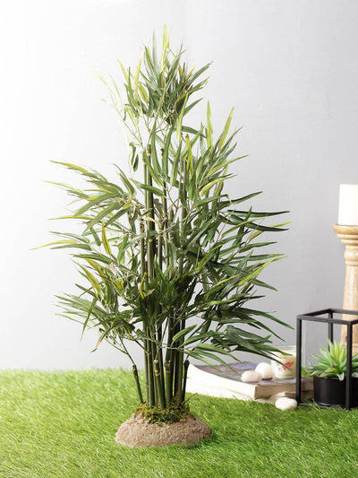 Artificial Bamboo Plant For Home Decor With Solid Silicone Base