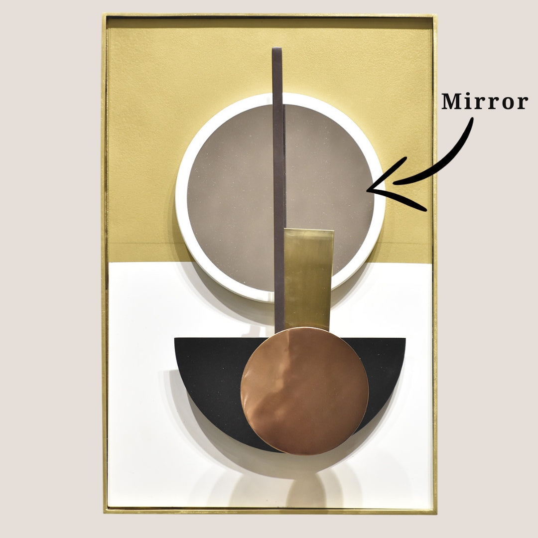 PolliNation Geometric Metallic Mirror Wall Art
