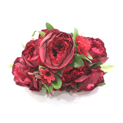 Pollination Luxurious Artificial Peony Flower Bunch Without Pot