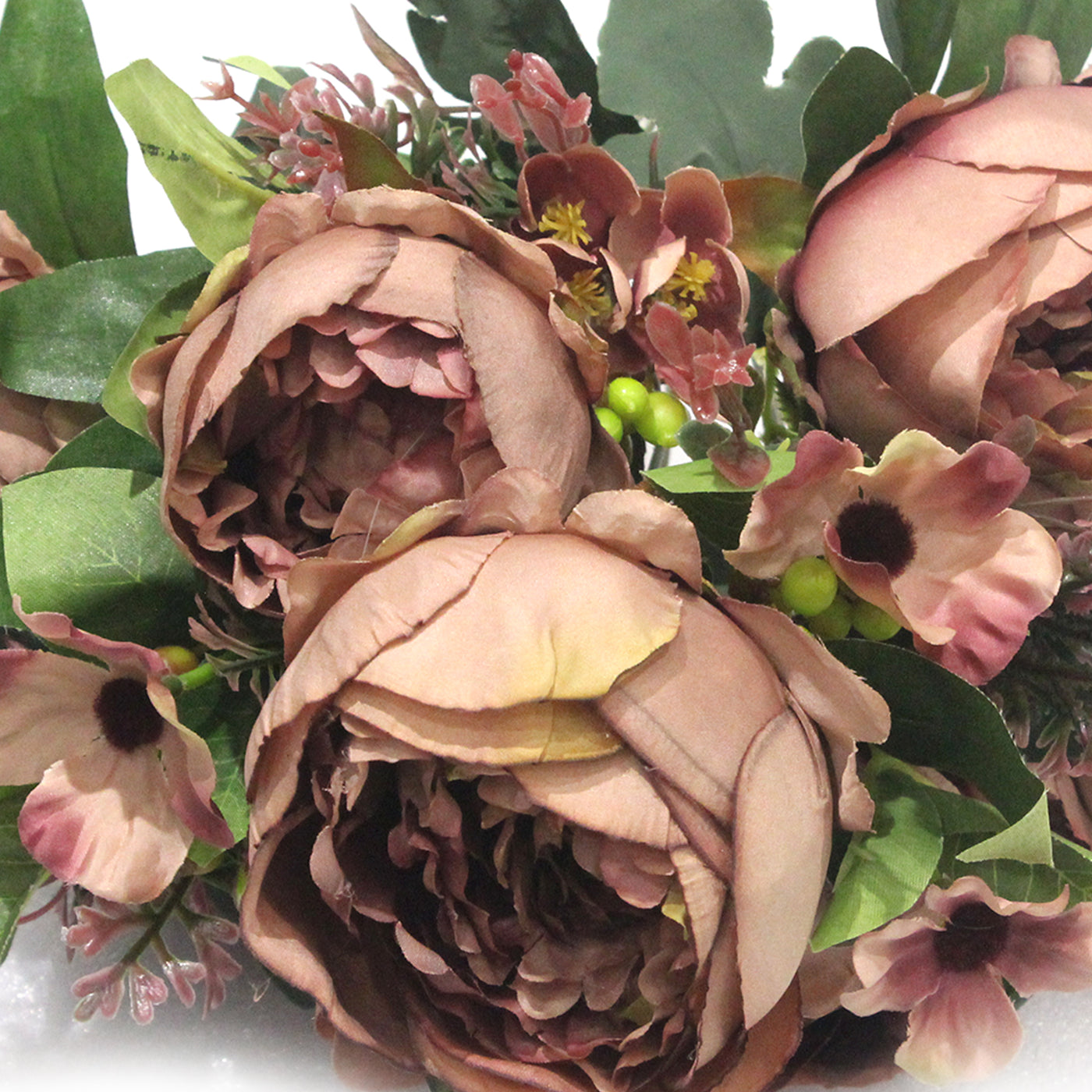 PolliNation Peony Artificial Flower Bunch without Pot for home Decoration (Pack of 1)