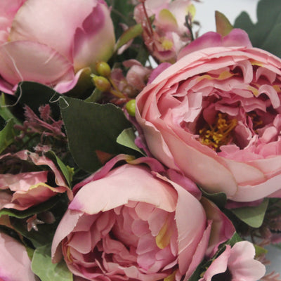 PolliNation Peony Artificial Flower Bunch without Pot for home Decoration (Pack of 1)