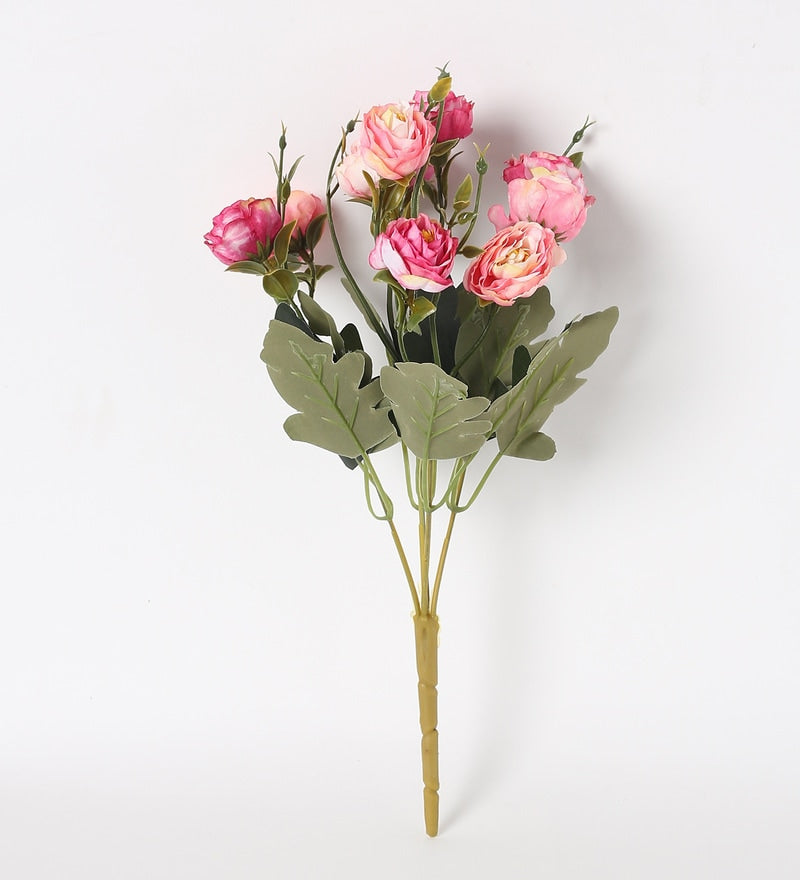 Pollination Artificial Stunning Rose Flower Bunch Without Pot