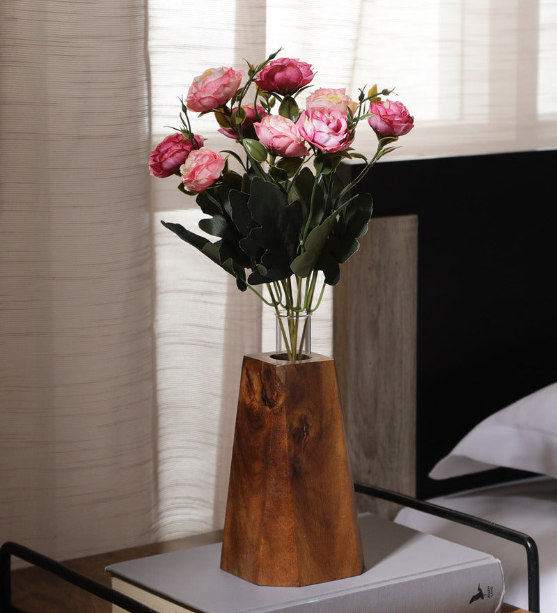 Pollination Artificial Stunning Rose Flower Bunch Without Pot