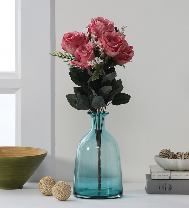 Pollination Artificial Splendacious Rose Flower Bunch Without Pot