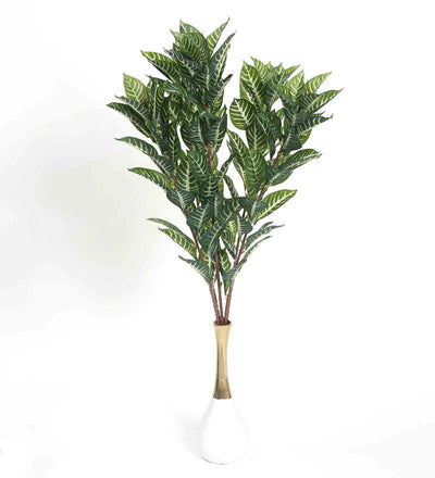 PolliNation Artificial Green Plant With Medium Leaves without Pot (3 FT)
