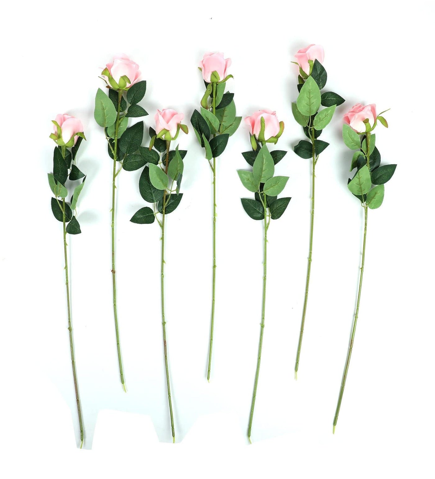 PolliNation Stunning Pink Rose Artificial Flower for Home (Pack of 7, 25 INCH) - Artificial Flowers & Plants - PolliNation