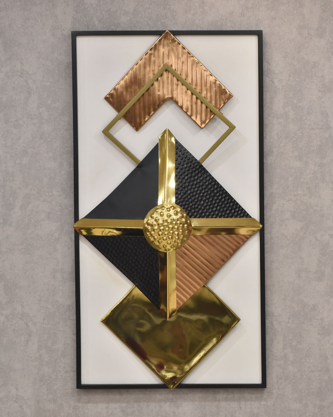 PolliNation Geometric Designer Metallic Wall Art