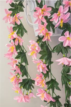 PolliNation Stunning Artificial Hanging Flowers for Wall Hanging |Decoration |Home Décor (33 inch, Pack of 1)