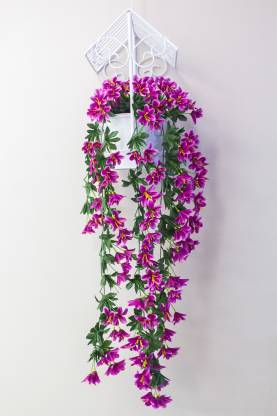 PolliNation Stunning Artificial Hanging Flowers for Wall Hanging |Decoration |Home Décor (33 inch, Pack of 1)